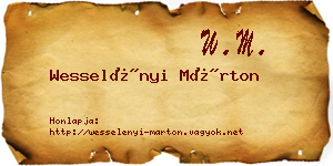 Wesselényi Márton névjegykártya