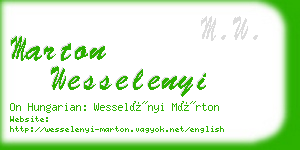 marton wesselenyi business card